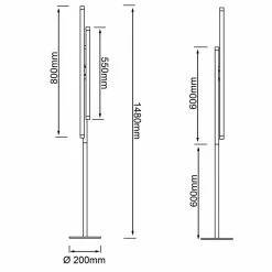 Brilliant Leuchten Brilliant Cembalo Stehlampe LED Schwarz, Silber, Braun, 3-flammig -Bürolampen Verkäufe brilliant cembalo stehlampe g93155 21 6
