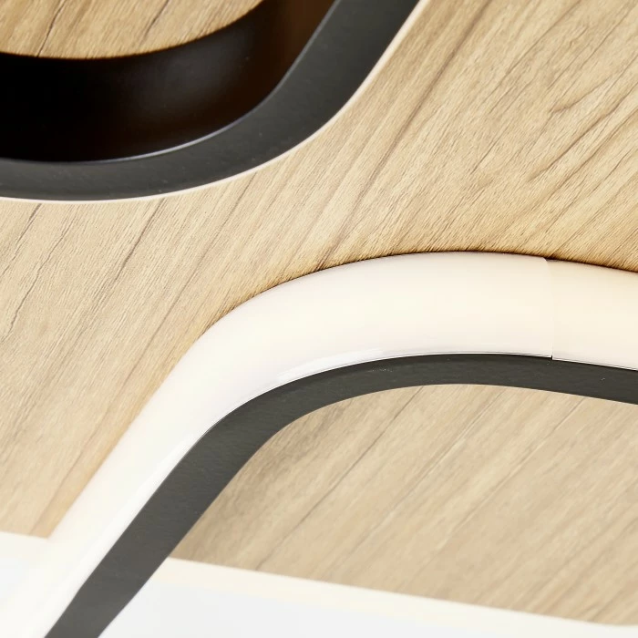 Brilliant Leuchten Brilliant Dennet Deckenleuchte LED Schwarz, Braun, 1-flammig 5 Brilliant Leuchten Brilliant Dennet Deckenleuchte LED Schwarz, Braun, 1-flammig – Bild 5