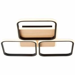 Brilliant Leuchten Brilliant Dennet Deckenleuchte LED Schwarz, Braun, 1-flammig -Bürolampen Verkäufe brilliant dennet deckenleuchte g99751 76 8