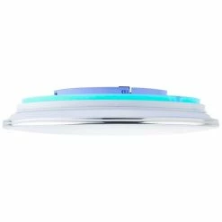 Brilliant Leuchten Brilliant Edna Deckenleuchte LED Chrom, 1-flammig, Fernbedienung, Farbwechsler -Bürolampen Verkäufe brilliant edna deckenleuchte g97045 15 14