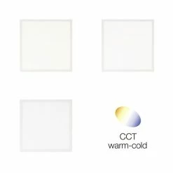 Brilliant Leuchten Brilliant Ellery Deckenleuchte LED Weiß, 1-flammig, Fernbedienung, Farbwechsler -Bürolampen Verkäufe brilliant ellery deckenleuchte g99407 05 7