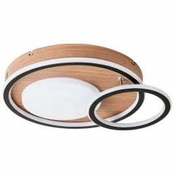 Brilliant Leuchten Brilliant Karney Deckenleuchte LED Schwarz, Braun, 1-flammig -Bürolampen Verkäufe brilliant karney deckenleuchte g99749 76 10