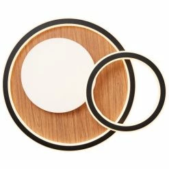 Brilliant Leuchten Brilliant Karney Deckenleuchte LED Schwarz, Braun, 1-flammig -Bürolampen Verkäufe brilliant karney deckenleuchte g99749 76 6