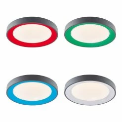 Brilliant Leuchten Brilliant Katia Deckenleuchte LED Grau, 1-flammig, Fernbedienung -Bürolampen Verkäufe brilliant katia deckenleuchte hk18926s72 4