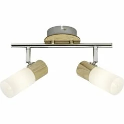 Brilliant Leuchten Babsan Deckenspot Weiß, Holz dunkel, 2-flammig -Bürolampen Verkäufe brilliant leuchten babsan deckenspot 51413 50 2