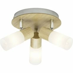 Brilliant Leuchten Babsan Spotrondell Weiß, Holz dunkel, 3-flammig -Bürolampen Verkäufe brilliant leuchten babsan spotrondell 51434 50 2