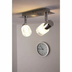 Brilliant Leuchten LED Deckenspot Chrom, Weiß, 2-flammig -Bürolampen Verkäufe brilliant leuchten led deckenspot g32429 77 do1 5