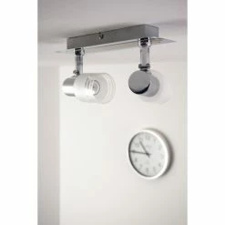 Brilliant Leuchten LED Deckenspot Chrom, Weiß, 2-flammig -Bürolampen Verkäufe brilliant leuchten led deckenspot g32429 77 do1 6