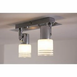 Brilliant Leuchten LED Deckenspot Chrom, Weiß, 2-flammig -Bürolampen Verkäufe brilliant leuchten led deckenspot g32429 77 do1 8