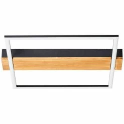 Brilliant Leuchten Brilliant Loneos Deckenleuchte LED Schwarz, Braun, 1-flammig -Bürolampen Verkäufe brilliant loneos deckenleuchte g99746 76 10