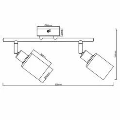 Brilliant Leuchten Brilliant Loralie Deckenleuchte Schwarz, 2-flammig -Bürolampen Verkäufe brilliant loralie deckenleuchte 99848 93 6