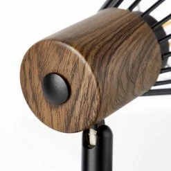 Brilliant Leuchten Brilliant Manama Klemmleuchte Schwarz, Holz dunkel, 1-flammig -Bürolampen Verkäufe brilliant manama klemmleuchte 78101 76 4