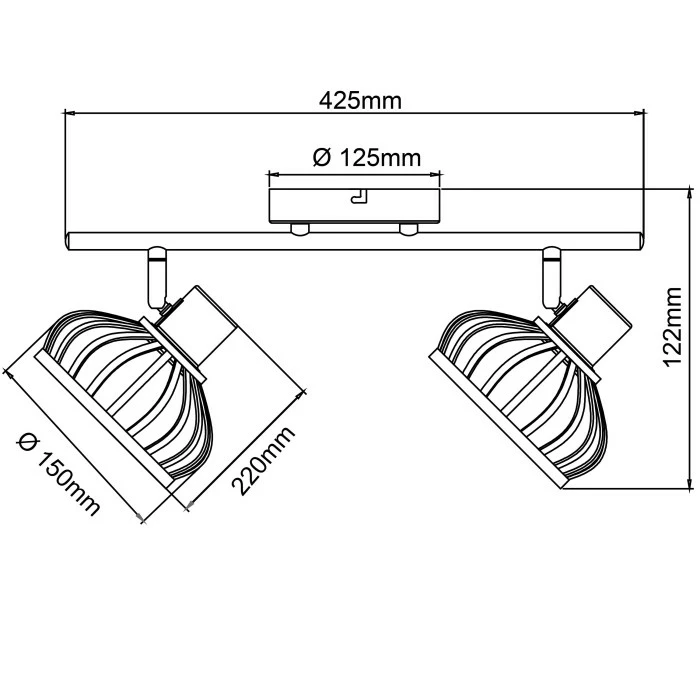 Brilliant Leuchten Brilliant Norah Deckenleuchte Schwarz, 2-flammig 11 Brilliant Leuchten Brilliant Norah Deckenleuchte Schwarz, 2-flammig – Bild 11