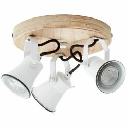 Brilliant Leuchten Brilliant Seed Deckenleuchte Weiß, Holz hell, 3-flammig -Bürolampen Verkäufe brilliant seed deckenleuchte 82234 05 7