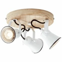 Brilliant Leuchten Brilliant Seed Deckenleuchte Weiß, Holz hell, 3-flammig -Bürolampen Verkäufe brilliant seed deckenleuchte 82234 05 8