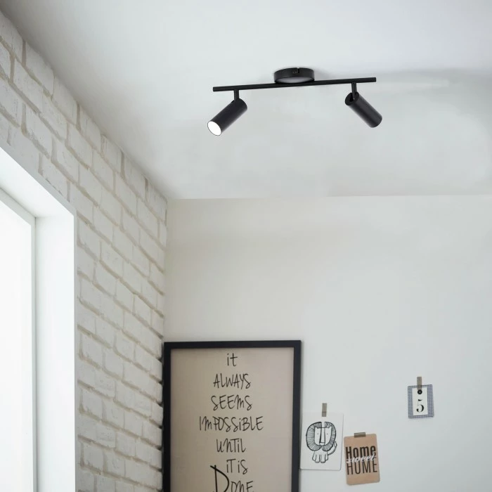 Brilliant Leuchten Brilliant Soeren Deckenleuchte LED Schwarz, 2-flammig 1 Brilliant Leuchten Brilliant Soeren Deckenleuchte LED Schwarz, 2-flammig