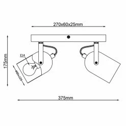 Brilliant Leuchten Brilliant Tronte Deckenleuchte Naturfarben, 2-flammig -Bürolampen Verkäufe brilliant tronte deckenleuchte 99796 86 6