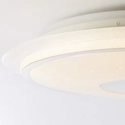 Brilliant Leuchten Brilliant Viktor Deckenleuchte LED Silber, Weiß, 1-flammig, Fernbedienung, Farbwechsler -Bürolampen Verkäufe brilliant viktor deckenleuchte g97039 58 4