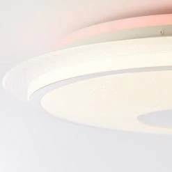 Brilliant Leuchten Brilliant Viktor Deckenleuchte LED Silber, Weiß, 1-flammig, Fernbedienung, Farbwechsler -Bürolampen Verkäufe brilliant viktor deckenleuchte g97039 58 5