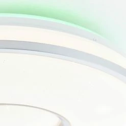 Brilliant Leuchten Brilliant Visitation Deckenleuchte LED Silber, 1-flammig, Fernbedienung, Farbwechsler -Bürolampen Verkäufe brilliant visitation deckenleuchte g97043 58 4