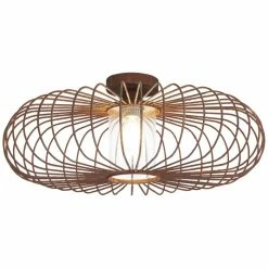Brilliant Leuchten Brilliant Willard Deckenleuchte Rostfarben, Transparent, Klar, 1-flammig