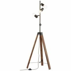Brilliant Leuchten Brilliant Woodhill Stehleuchte Holz dunkel, 4-flammig -Bürolampen Verkäufe brilliant woodhill stehleuchte 93724 76 5