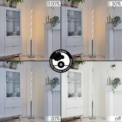 Hofstein Carmacks Stehleuchte LED Silber, 2-flammig 11 Hofstein Carmacks Stehleuchte LED Silber, 2-flammig -Bürolampen Verkäufe carmacks stehleuchte h3438985 1