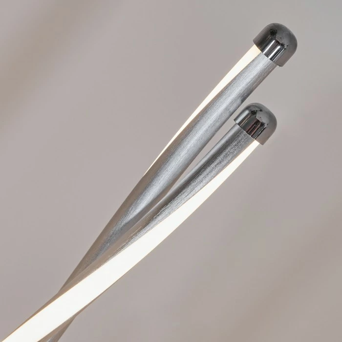 Hofstein Carmacks Stehleuchte LED Silber, 2-flammig 6 Hofstein Carmacks Stehleuchte LED Silber, 2-flammig – Bild 6