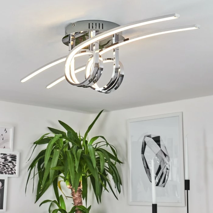 Hofstein Casale Deckenleuchte LED Chrom, 2-flammig 1 Hofstein Casale Deckenleuchte LED Chrom, 2-flammig