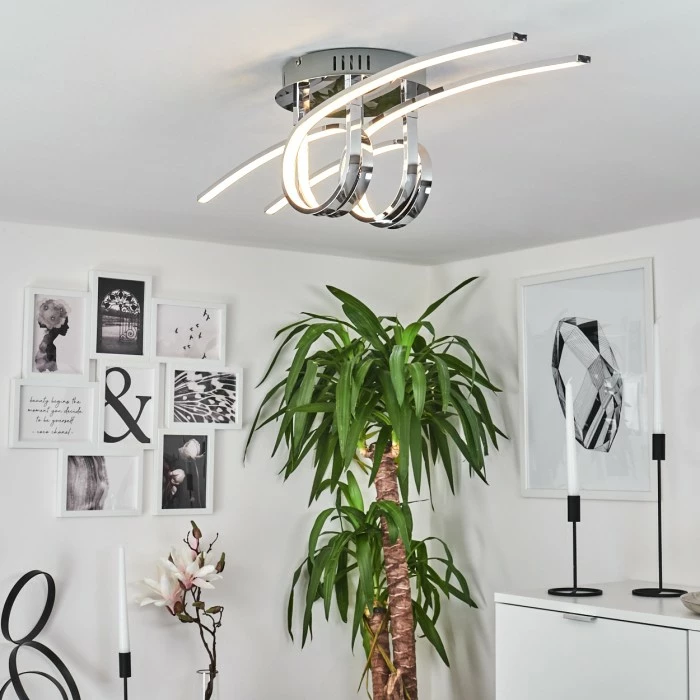 Hofstein Casale Deckenleuchte LED Chrom, 2-flammig 7 Hofstein Casale Deckenleuchte LED Chrom, 2-flammig – Bild 7