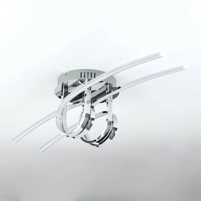 Hofstein Casale Deckenleuchte LED Chrom, 2-flammig 8 Hofstein Casale Deckenleuchte LED Chrom, 2-flammig – Bild 8