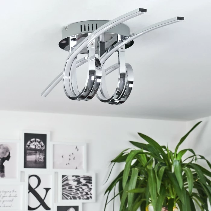 Hofstein Casale Deckenleuchte LED Chrom, 2-flammig 10 Hofstein Casale Deckenleuchte LED Chrom, 2-flammig – Bild 10