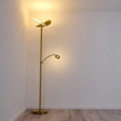 Hofstein Cazis Deckenfluter LED Messing, 1-flammig -Bürolampen Verkäufe cazis deckenfluter h3306734 13