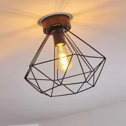 Hofstein Cenova Deckenleuchte Schwarz, 1-flammig -Bürolampen Verkäufe cenova deckenleuchte h3369869 12