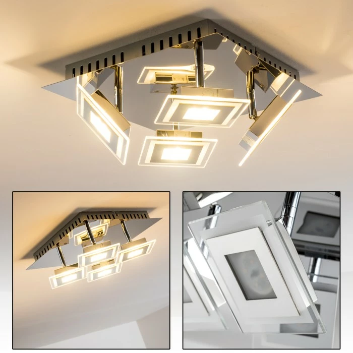 Hofstein Cerreto Deckenleuchte LED Chrom, 4-flammig 1 Hofstein Cerreto Deckenleuchte LED Chrom, 4-flammig