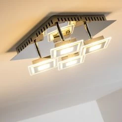 Hofstein Cerreto Deckenleuchte LED Chrom, 4-flammig 32 Hofstein Cerreto Deckenleuchte LED Chrom, 4-flammig -Bürolampen Verkäufe cerreto deckenleuchte c29533f 4a 12