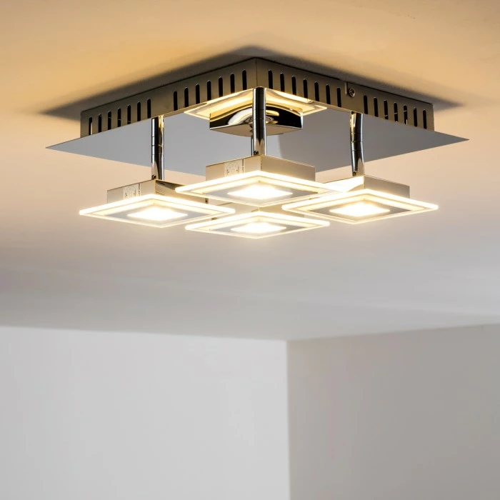 Hofstein Cerreto Deckenleuchte LED Chrom, 4-flammig 4 Hofstein Cerreto Deckenleuchte LED Chrom, 4-flammig – Bild 4