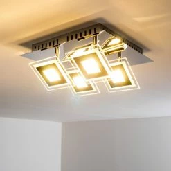 Hofstein Cerreto Deckenleuchte LED Chrom, 4-flammig 24 Hofstein Cerreto Deckenleuchte LED Chrom, 4-flammig -Bürolampen Verkäufe cerreto deckenleuchte c29533f 4a 4