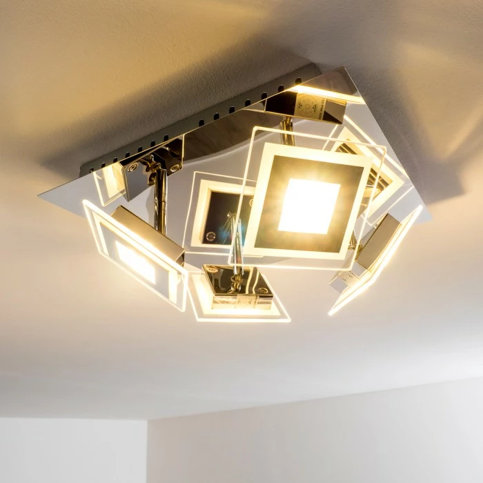 Hofstein Cerreto Deckenleuchte LED Chrom, 4-flammig 7 Hofstein Cerreto Deckenleuchte LED Chrom, 4-flammig – Bild 7