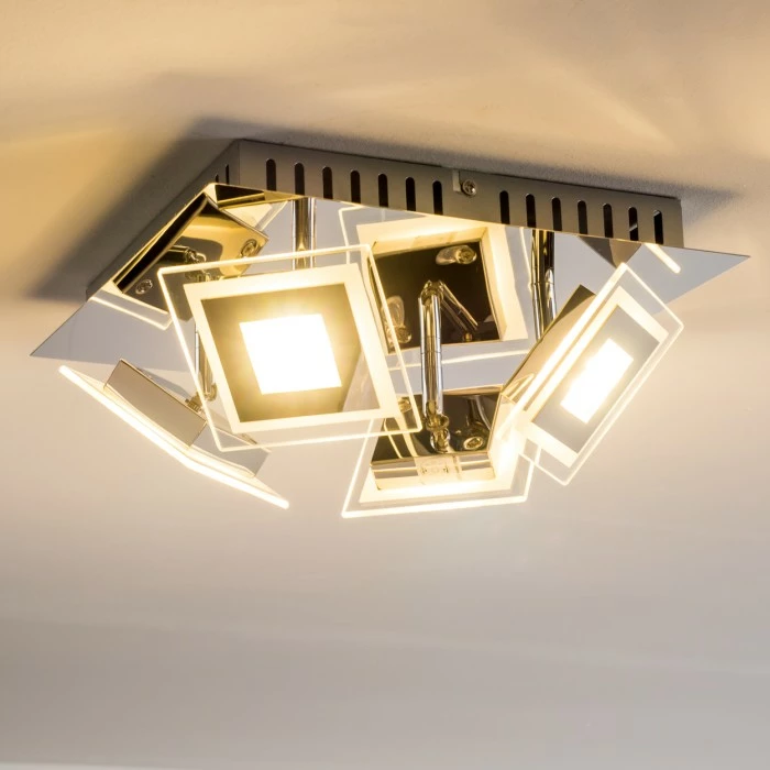 Hofstein Cerreto Deckenleuchte LED Chrom, 4-flammig 10 Hofstein Cerreto Deckenleuchte LED Chrom, 4-flammig – Bild 10