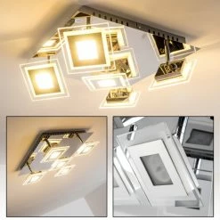 Hofstein Cerreto Deckenleuchte LED Chrom, 5-flammig