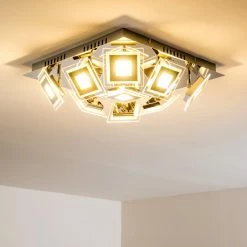 Hofstein Cerreto Deckenleuchte LED Chrom, 9-flammig -Bürolampen Verkäufe cerreto deckenleuchte c29533f 9a 10