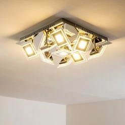 Hofstein Cerreto Deckenleuchte LED Chrom, 9-flammig -Bürolampen Verkäufe cerreto deckenleuchte c29533f 9a 14