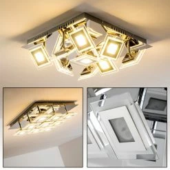 Hofstein Cerreto Deckenleuchte LED Chrom, 9-flammig -Bürolampen Verkäufe cerreto deckenleuchte c29533f 9a 19