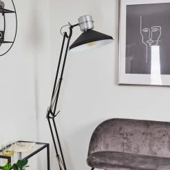 Hofstein Chara Stehleuchte Schwarz, Silber, 1-flammig -Bürolampen Verkäufe chara stehleuchte h3413883 11