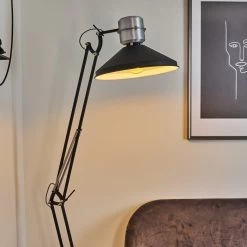 Hofstein Chara Stehleuchte Schwarz, Silber, 1-flammig -Bürolampen Verkäufe chara stehleuchte h3413883 6