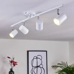 Hofstein Chennai Deckenleuchte LED Chrom, Weiß, 4-flammig -Bürolampen Verkäufe chennai deckenleuchte h3319635 10