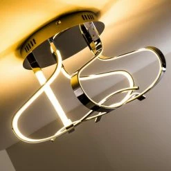 Hofstein Colle Deckenleuchte LED Chrom, 1-flammig -Bürolampen Verkäufe colle deckenleuchte h167404 14