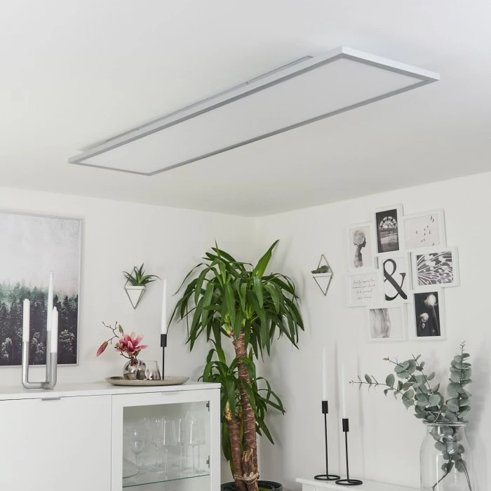 Hofstein Colminy Deckenpanel LED Silber, 1-flammig 2 Hofstein Colminy Deckenpanel LED Silber, 1-flammig – Bild 2