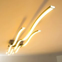 Hofstein Coquitlam Deckenleuchte LED Edelstahl, 3-flammig 32 Hofstein Coquitlam Deckenleuchte LED Edelstahl, 3-flammig -Bürolampen Verkäufe coquitlam deckenleuchte h3011447 13